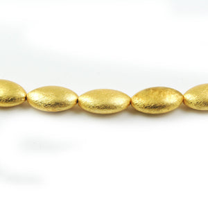 1 Strand 24k Gold Plated Designer Copper Casting Marquise Shape Beads - 25mmx15mm - Jewelry - 8 Inches GPC637 - Tucson Beads