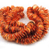 1 Strand Wavy Disc With Mat Finish Rose Gold Copper Beads - Potato Chips Beads 14mm 9 Inch Strand GPC639
