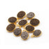 10 Pcs Mystic Brown Druzy Druzzy Drusy Round Shape 925 sterling Vermeil Single Bail Pendant 15mmx10mm SS266