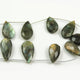 1 Long Strand Labradorite Faceted Briolettes - Pear Drop Shape Beads 21mmx16mm-30mmx17mm 10 Inches BR3238 - Tucson Beads