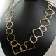 2 Necklaces 3 Feet Each 24k Gold Plated Square Shape Chain With Round Circle Copper Link Chain-Each 36 inch GPC409 - Tucson Beads