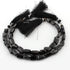 1 Strand Black Onyx Faceted Center Drill Briolettes - Nugget Beads 8mmx8mm-13mmx10mm 7 inches long BR4070