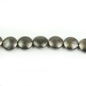 2 Strands AAA Quality Side Disc Black Copper Beads 14mm , 16mm 7 inch Strand GPC670 - Tucson Beads