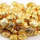 1 Strand 24k Gold Plated Over copper Snail Mat Finish Beads- Snail Mat Beads 18mm 8inch GPC678 - Tucson Beads