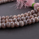 1 Strand Peach Moonstone Silver Coated Faceted Rondelles - Roundel Beads 8mm-9mm 8 Inches BR2615 - Tucson Beads