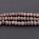 1 Strand Peach Moonstone Silver Coated Faceted Rondelles - Roundel Beads 8mm-9mm 8 Inches BR2615 - Tucson Beads