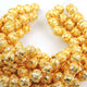 1 Strand 24k Gold Plated Designer Copper Casting  Half Cap - Jewelry- 9mmx5mm 8.5 Inches GPC693 - Tucson Beads