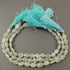 1 Strand  Aquamarine Smooth Oval Briolettes-  9mmx8mm-12mmx8mm 8Inch BR4034