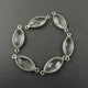 4 Pcs Crystal Quartz Faceted 925 Sterling Silver Marquise Shape Connector - 20mmx9mm. SS348 - Tucson Beads