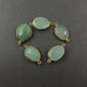 8 Pcs Aqua Chalcedony Gold Plated Faceted Assorted Shape Pendant/ Connector - 17mmx14mm-25mmx14mm PC247 - Tucson Beads