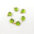 5 Pcs 925 Sterling Vermeil Peridot Hydro Faceted Round Single Bail Pendant - Peridot Hydro Pendant 12mmx9mm- SS393