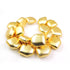 1 Strand Fancy Beads 24k Gold Plated On Copper - Finest Quality Fancy Beads  26mmx24mm  8 inch Strand GPC522