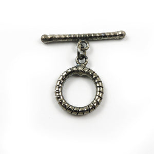 10 Pcs Fine Quality Oxidized Plated Toggle Beads  - Metal Beads -  Toggle Clasp 35mmx3mm-19mm  GPC629 - Tucson Beads