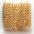 2 Feet Gold Plated Copper Chain - Cable Oval Link Chain - Copper Gold Curb Chain - Soldered Chain 9mmx6mm GPC720