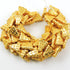 1 Strand 24k Gold Plated Designer Copper Casting Trillion Beads - Jewelry- 18mmx15mm 8 Inches GPC630