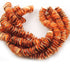 1 Strand Wavy Disc With Mat Finish Rose Gold Copper Beads - Potato Chips Beads 10mm 8 Inch Strand GPC519