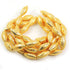 1 Strand 24k Gold Plated Designer Copper Casting Marquise Shape Beads - 24mmx12mm - Jewelry - 8 Inches GPC650