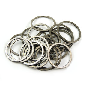 20 Pcs Copper Circle, Copper Link , Ring , Round Link Charm Oxidized Silver Plated Copper Link - Donut Ring 30mm -Great For Earrings GPC651 - Tucson Beads