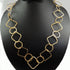 2 Necklaces 3 Feet Each 24k Gold Plated Square Shape Chain With Round Circle Copper Link Chain-Each 36 inch GPC409