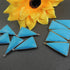 4 Pcs Turquoise 925 Sterling Silver/ Vermeil Faceted Triangle Shape Single Bail Pendant - 39mmx22mm SS495 (You Choose)