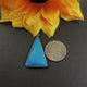 5 Pcs Turquoise 925 Sterling Silver/ Vermeil Faceted Triangle Shape Single Bail Pendant - 39mmx22mm SS495 (You Choose) - Tucson Beads