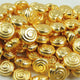 1 Strand 24k Gold Plated Over copper Snail Mat Finish Beads- Snail Mat Beads 18mm 8inch GPC678 - Tucson Beads