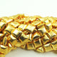 2 Strands Fine Quality Cushion Beads 24K Gold Plated Over Copper - Square Shape Beads 12mm 8.5 Inches Strand  GPC680 - Tucson Beads