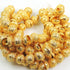 1 Strand 24k Gold Plated Designer Copper Casting Half Cap Beads - Jewelry13mmx5mm 8.5 Inches GPC685