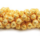 1 Strand 24k Gold Plated Designer Copper Casting  Half Cap - Jewelry- 9mmx5mm 8.5 Inches GPC693 - Tucson Beads