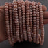 1 Strand Peach Moonstone Silver Coated Faceted Rondelles - Roundel Beads 7mm-8mm 13 Inches BR1106