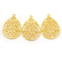 5 Pcs Designer Gold Pear Drop Charm Pendant - 24k Matte Gold Plated - Gold Pear Drop Single Bail Pendant 48mmx30mm GPC219