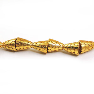 1 Strand 24k Gold Plated Designer Copper Casting Cone Beads - Jewelry - 13mmx10mm 7.5 Inches Gpc337 - Tucson Beads