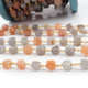 1 Feet Multi Moonstone Cubes Beaded Chain - Moonstone Cubes wire wrapped 24k Gold plated Chain By foot BSC030 - Tucson Beads