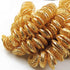1 Strand 24k Gold Plated Designer Copper Casting Half Cap Beads - Jewelry - 19mmx4mm 7.5 Inches GPC739