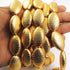 1 Strand 24k Gold Plated Designer Copper Casting Stamped Finish Oval Beads - 28mmx18mm Oval Bead - Jewelry - 7 Inches GPC746