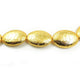 1 Strand 24k Gold Plated Designer Copper Casting Stamped Finish Oval Beads - 36mmx26mm Oval Bead - Jewelry - 8 Inches GPC747 - Tucson Beads