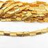 2 Strands 24k Gold Plated Rectangle Stamp Copper Beads-13mmx9mm Rectangle Copper Beads - Jewelry- 8 Inches GPC750