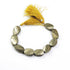 1 Strands Natural Pyrite Faceted Briolettes - Flat Oval Beads 15mmx12mm-25mmx17mm 7 Inches BR4057