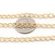 2 Feet Gold Plated Copper Chain - Cable Oval Link Chain - Copper Gold Curb Chain - Soldered Chain 9mmx6mm GPC720 - Tucson Beads