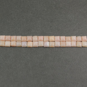 10 Pcs Rhodocrosite Calibrated Smooth Cabochon Square Flat Back Cab- Loose Gemstone Cabochon 6mm LGS364 - Tucson Beads