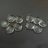 5 Pcs Crystal Quartz 925 Sterling Silver/ Vermeil Faceted Round Single Bail Pendant -  28mmx24mm SS327  (You Choose)