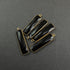 11 Pcs Black Onyx Vermeil Faceted Rectangle Single Bail Pendant - 35mmx9mm SS440