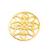 5 Pcs Gold Flower Charm - 24k Matte Gold Plated Flower - Brass Gold Round Flower 30mm GPC212