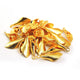 7 Pcs Gold Fancy Charm Pendant - 24k Matte Gold Plated Leaf  - Brass Gold Fancy Pendant 28mmx11mm GPC154 - Tucson Beads