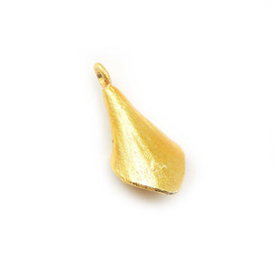 7 Pcs Gold Fancy Charm Pendant - 24k Matte Gold Plated Leaf  - Brass Gold Fancy Pendant 28mmx11mm GPC154 - Tucson Beads