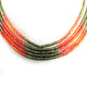 5 Strands Of Genuine Orange And Green Zircon Necklace -Faceted Round Nuggets Beads-Rare & Natural Tumble Necklace-Stunning Elegant  BR1944 - Tucson Beads
