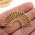 5 Pcs Gold Curved Necklace Pendant Charm - 24k Matte Gold Plated  - Brass Gold Arc Pendant 29mmx46mm GPC329