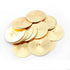 5 Pcs Gold Plated Round Disc Charm - 24k Matte Gold Plated - Central Drill Brass Gold Round Bead 50mm GPC178