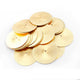 5 Pcs Gold Plated Round Disc Charm - 24k Matte Gold Plated - Central Drill Brass Gold Round Bead 50mm GPC178 - Tucson Beads