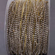 5 FEET Crystal Zircon Rhinestone Chain, Raw Brass - 24k Gold Plated chain per foot BD1137 - Tucson Beads